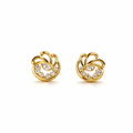 Lotus Luxe 9KT Diamond Stud Earrings