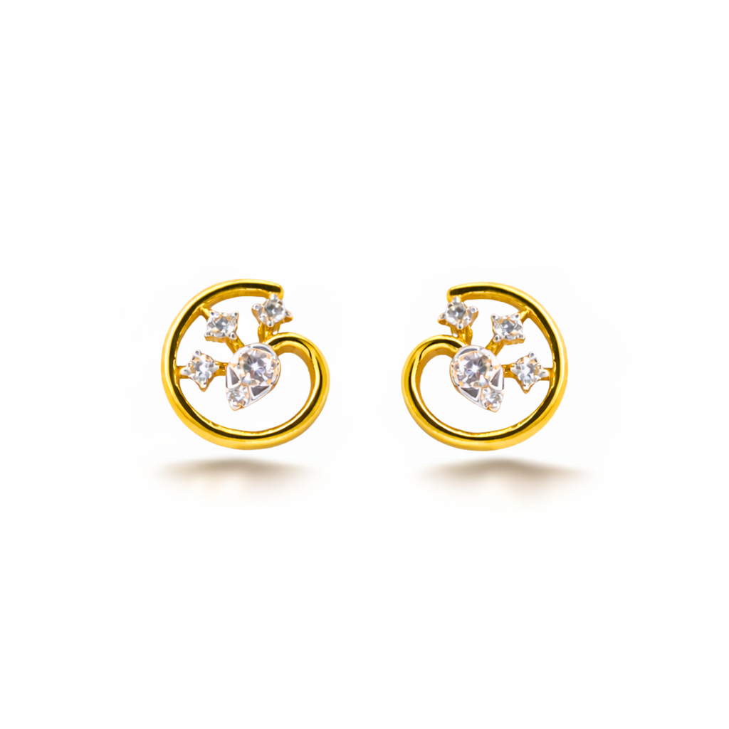 Eternal Vine 9KT Diamond Stud Earrings