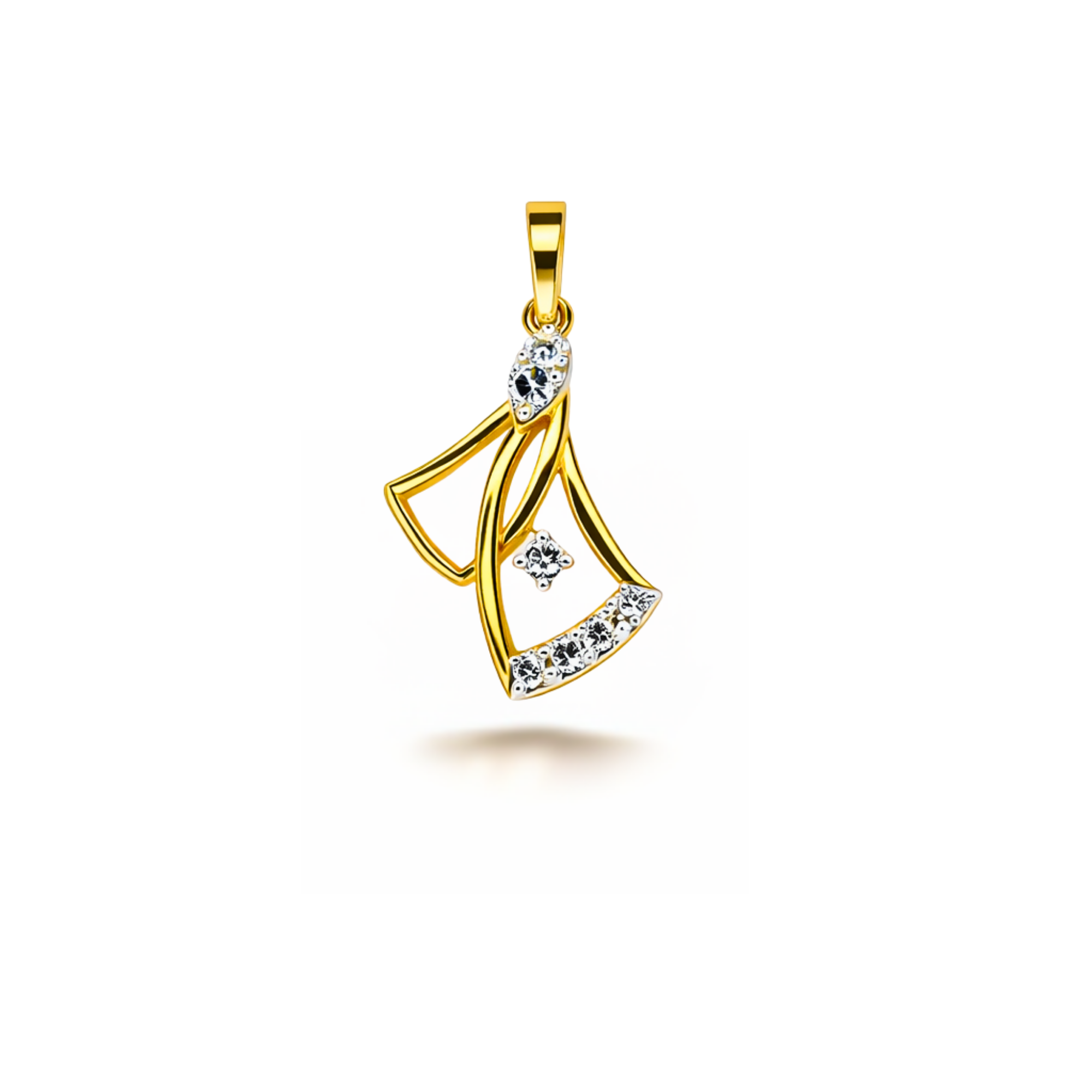Duo Bell 9KT Diamond Pendant