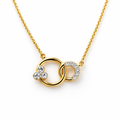 Round Fusion 9KT Diamond Pendant Chain