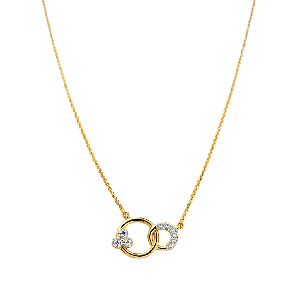 Round Fusion 9KT Diamond Pendant Chain