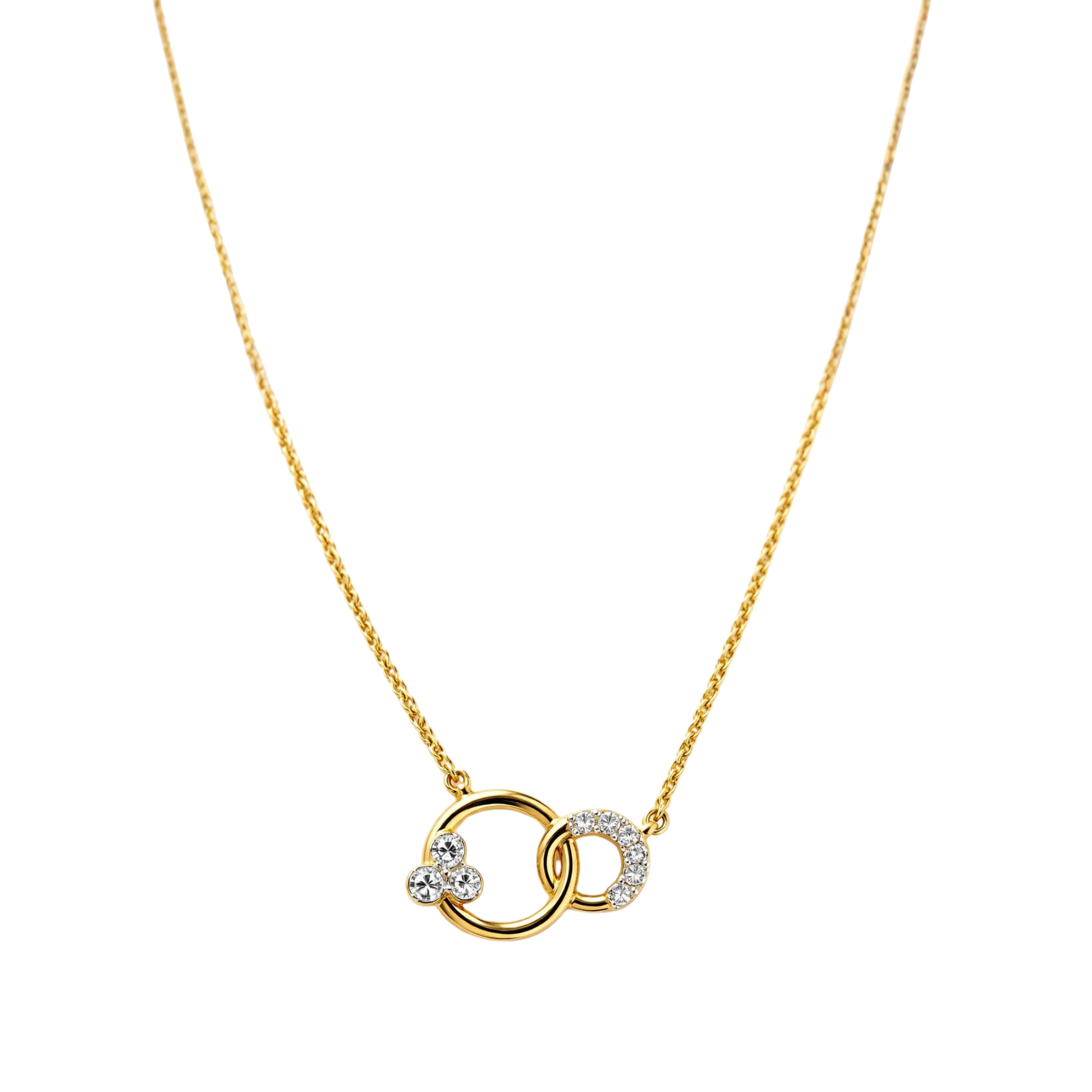 Round Fusion 9KT Diamond Pendant Chain