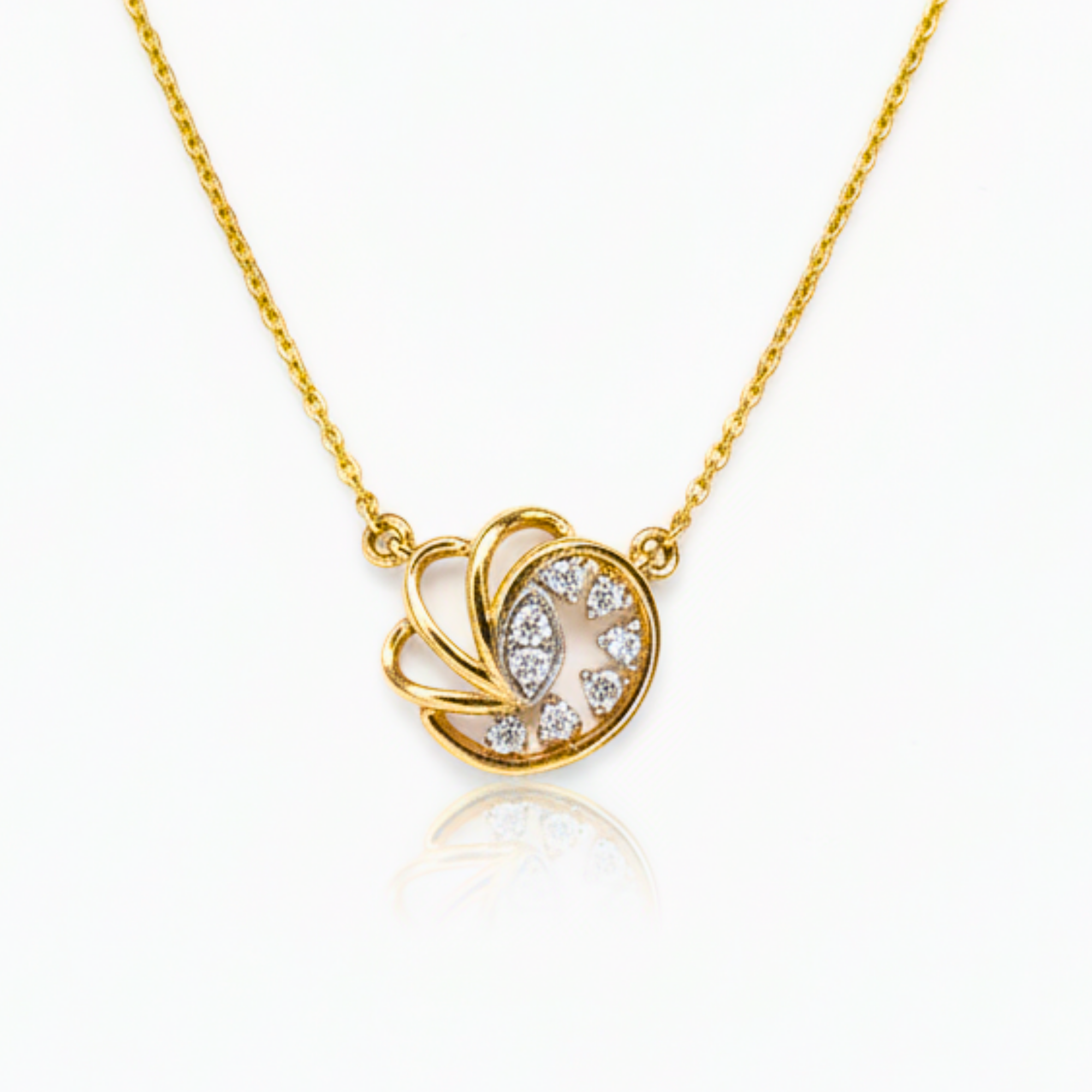 Lotus Luxe 9KT Diamond Pendant Chain