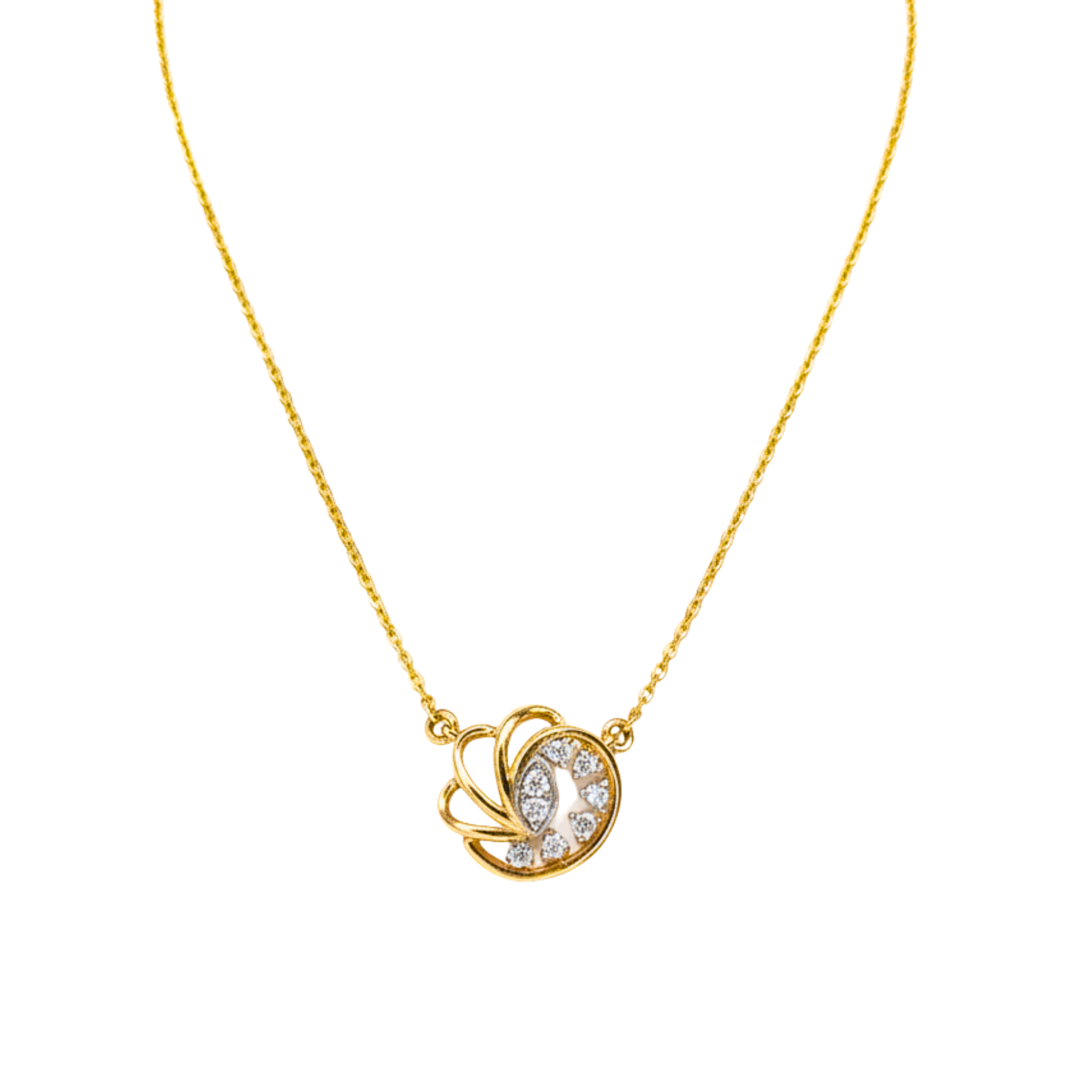 Lotus Luxe 9KT Diamond Pendant Chain