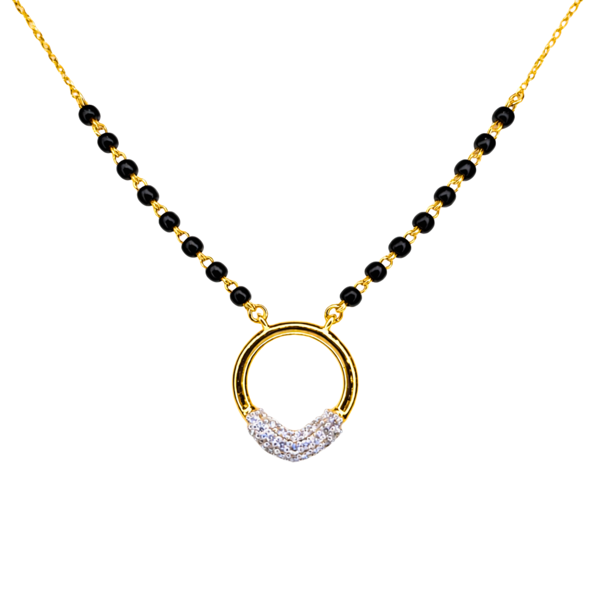 Aura Circle 9KT Diamond Mangalsutra