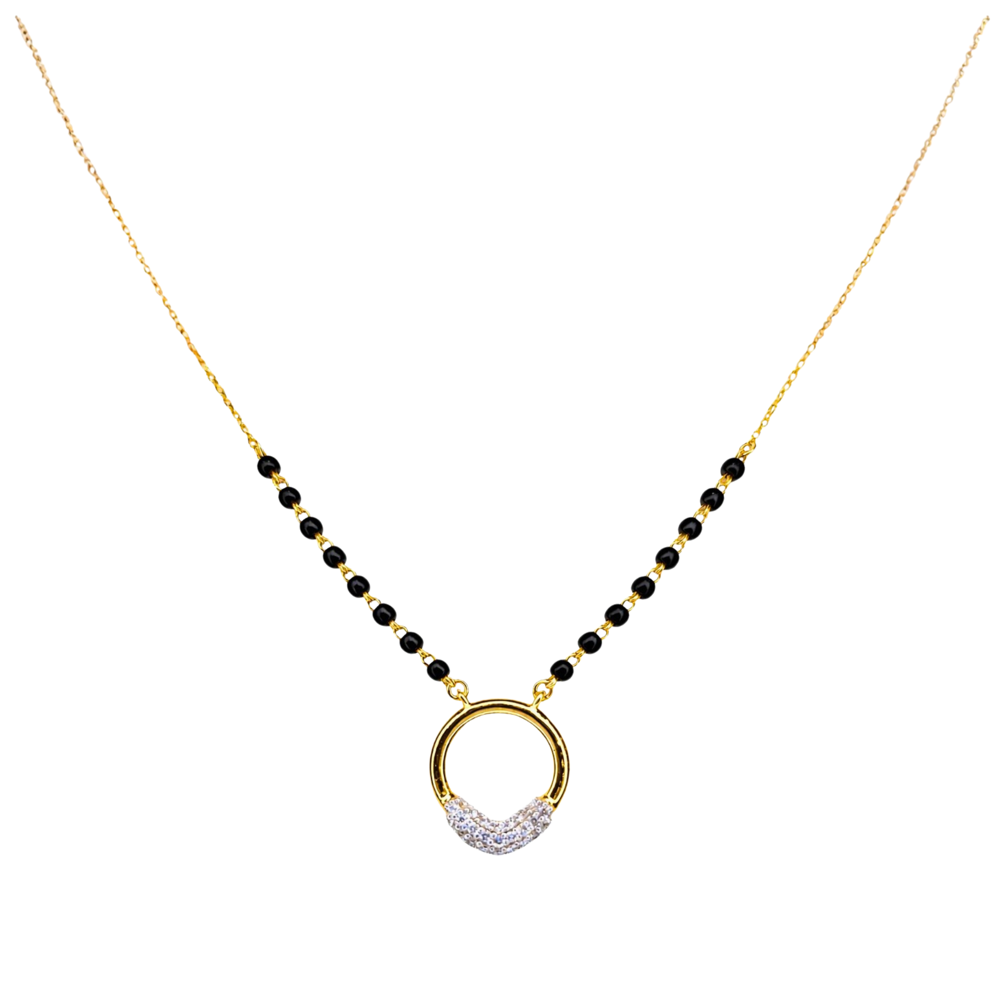 Aura Circle 9KT Diamond Mangalsutra