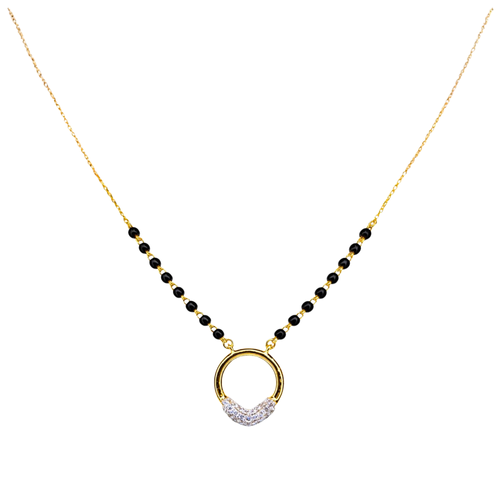 Aura Circle 9KT Diamond Mangalsutra