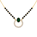 Emerald Halo 9KT Diamond Mangalsutra