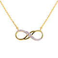 Forever Infinity 9KT Diamond Pendant Chain