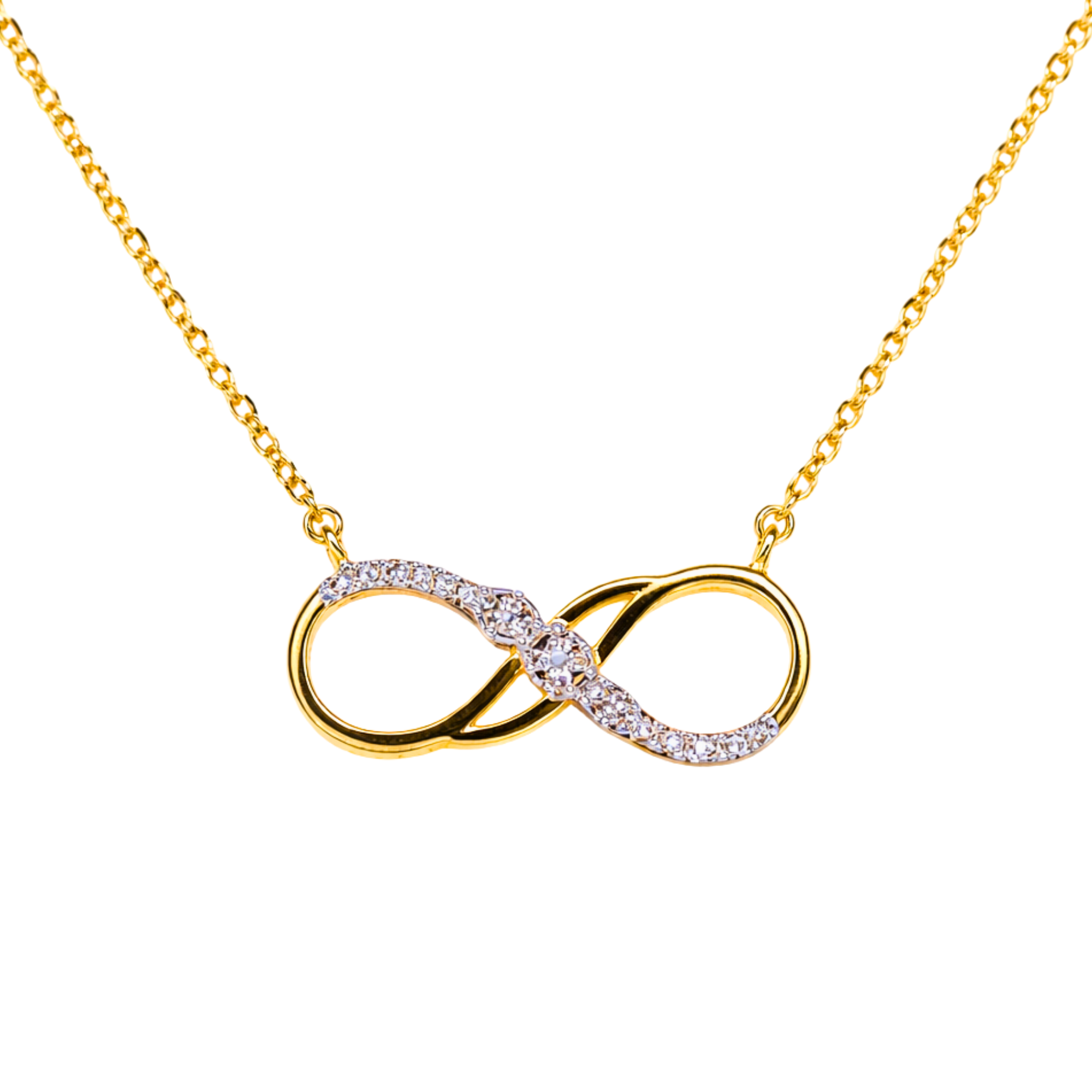 Forever Infinity 9KT Diamond Pendant Chain