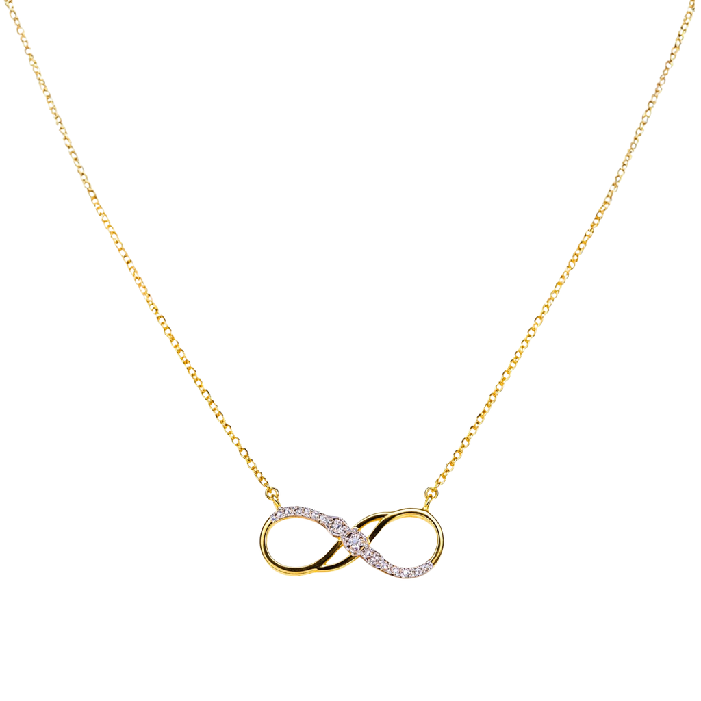 Forever Infinity 9KT Diamond Pendant Chain