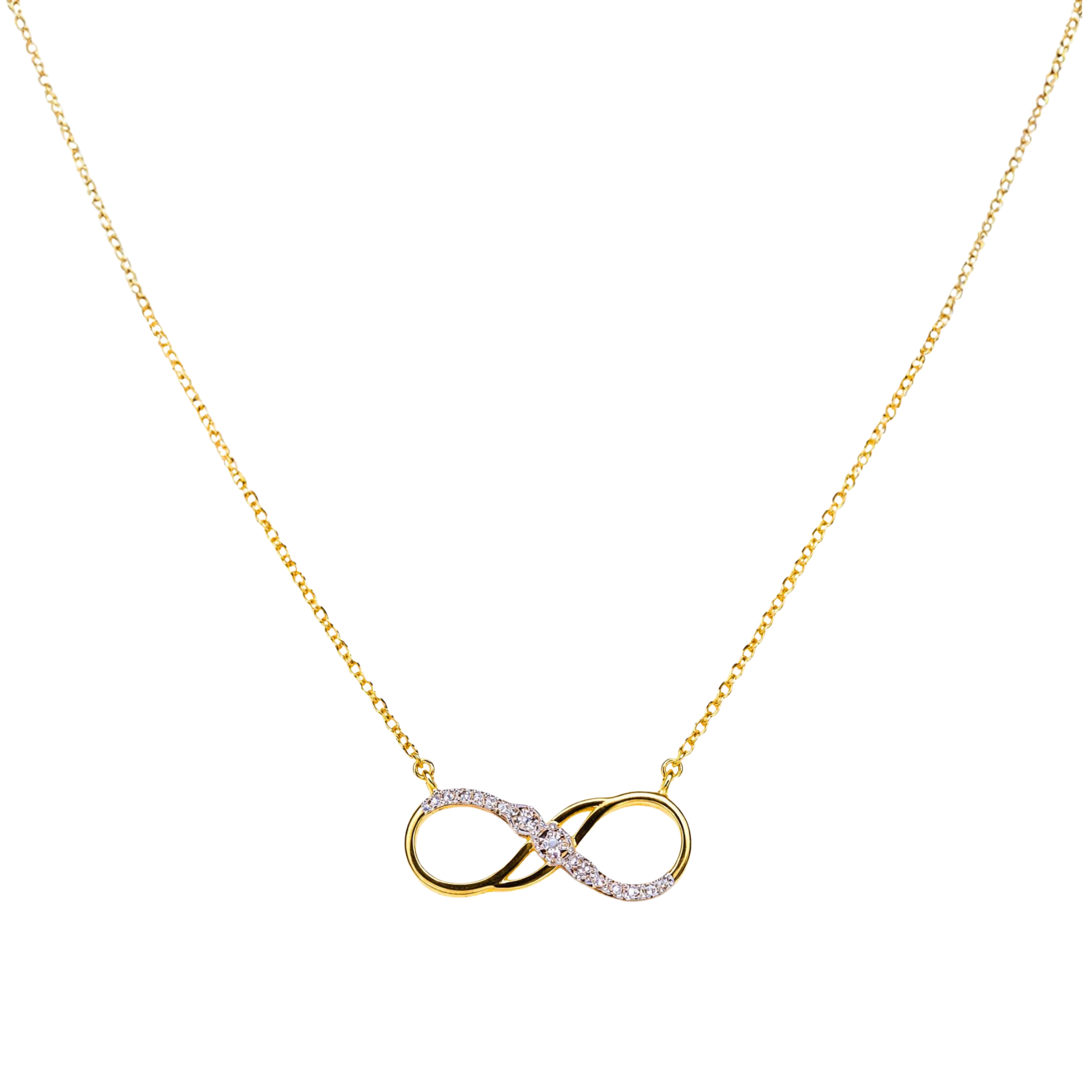 Forever Infinity 9KT Diamond Pendant Chain
