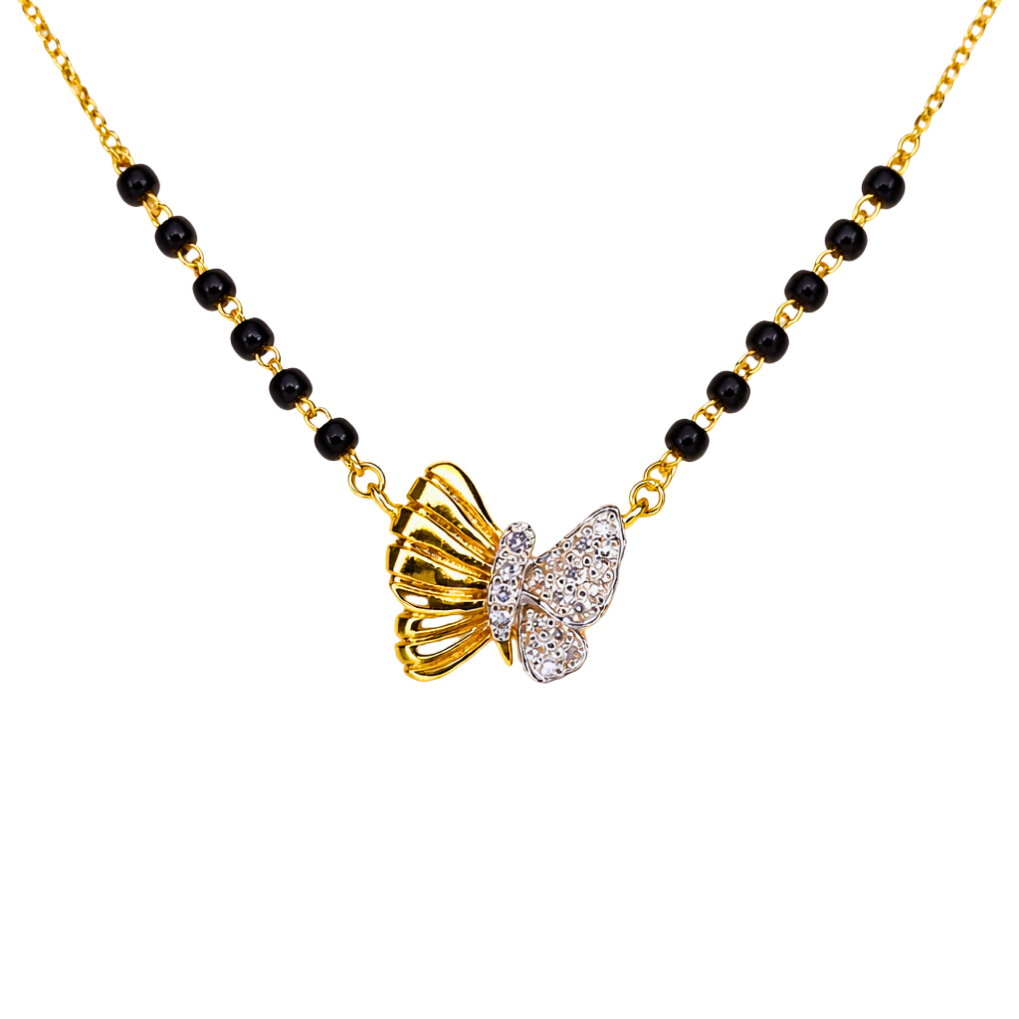 Majestic Butterfly 9KT Diamond Mangalsutra