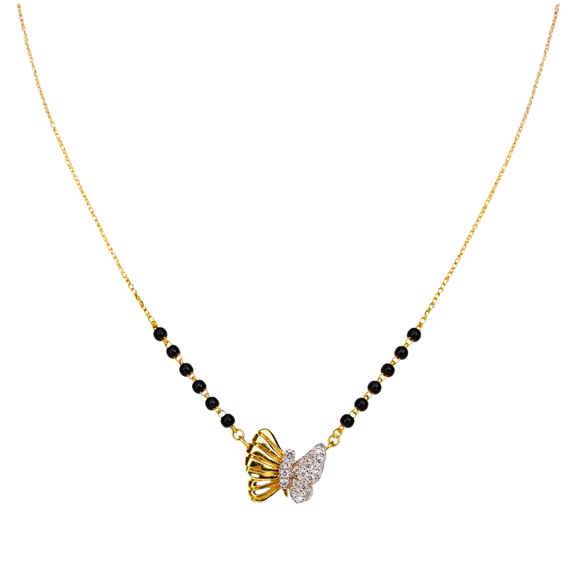 Majestic Butterfly 9KT Diamond Mangalsutra