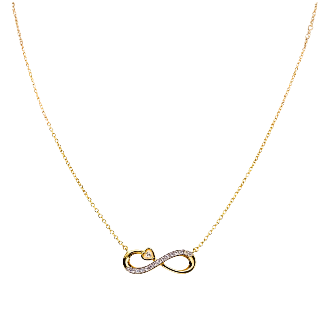 Endless Love 9KT Diamond Pendant Chain