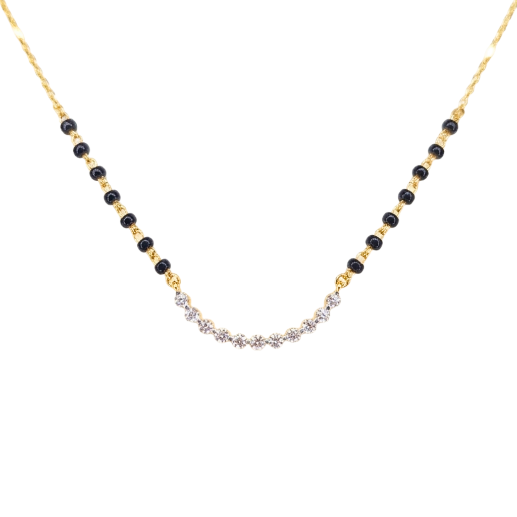 Grace Curve 9KT Diamond Mangalsutra