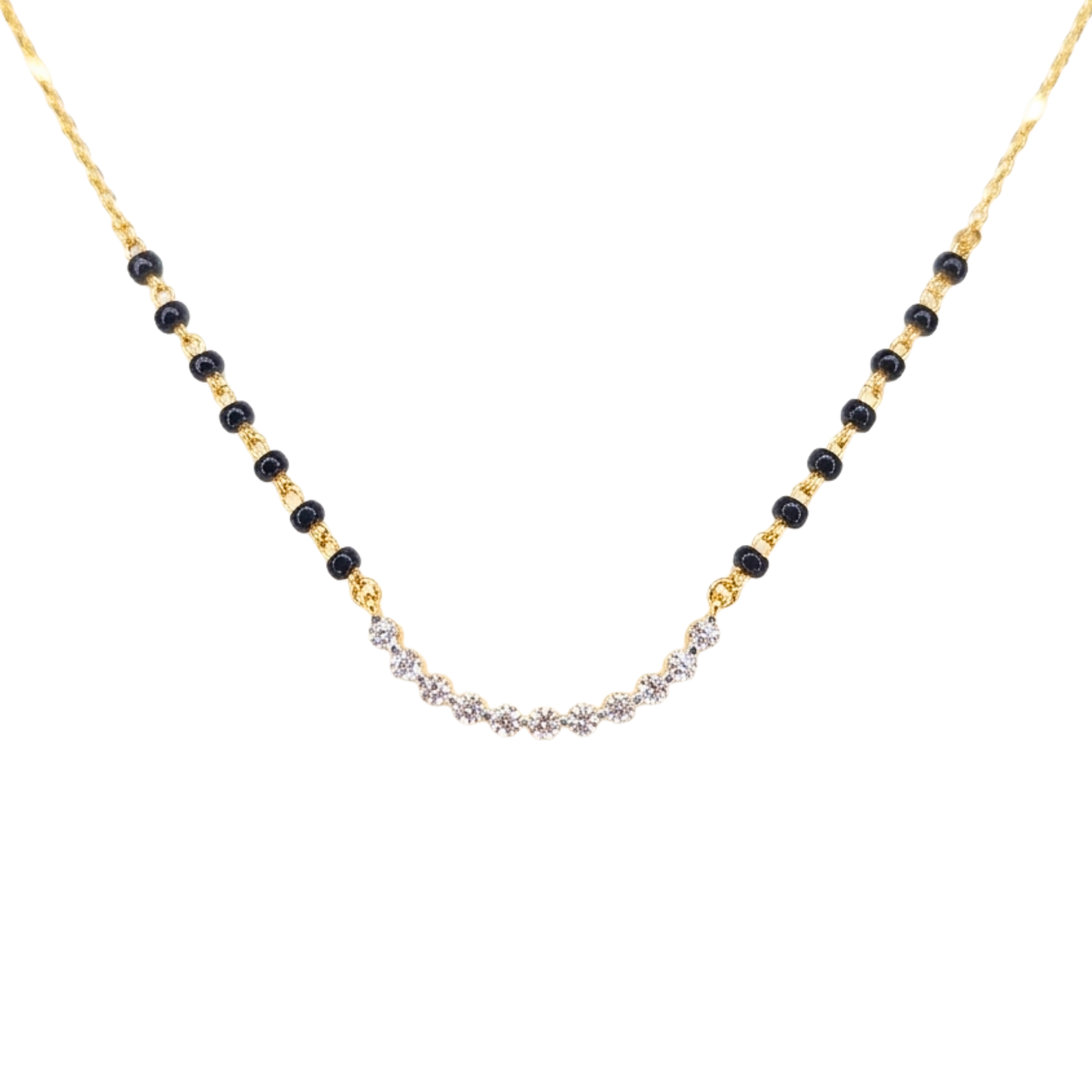 Grace Curve 9KT Diamond Mangalsutra