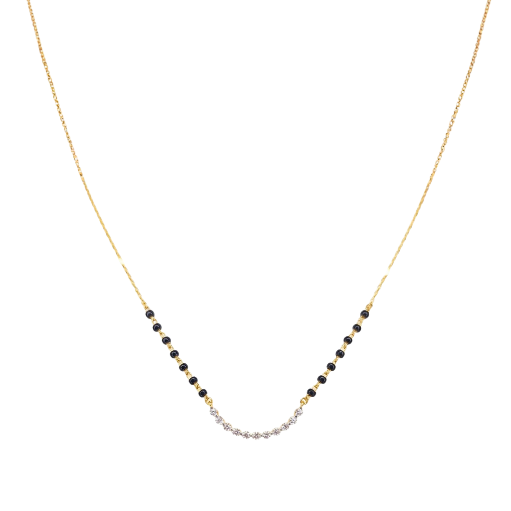 Grace Curve 9KT Diamond Mangalsutra