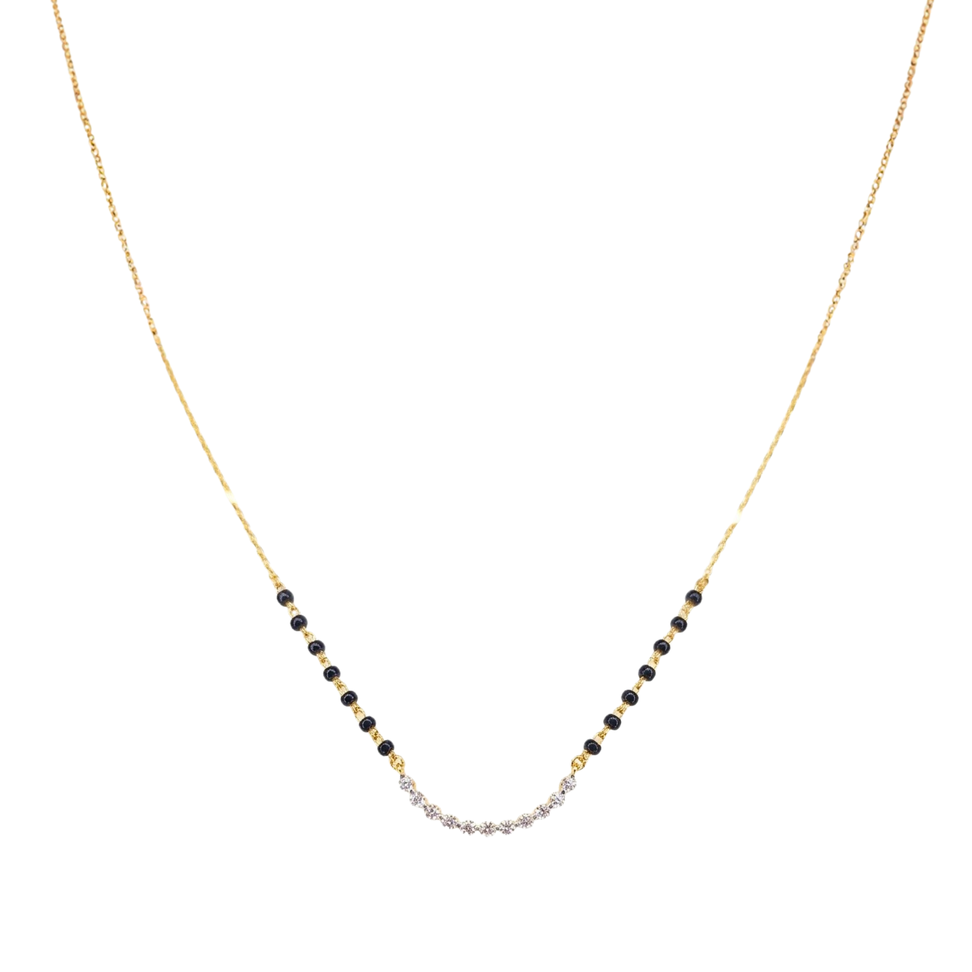 Grace Curve 9KT Diamond Mangalsutra