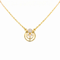 Evara Circle 9KT Diamond Pendant Chain