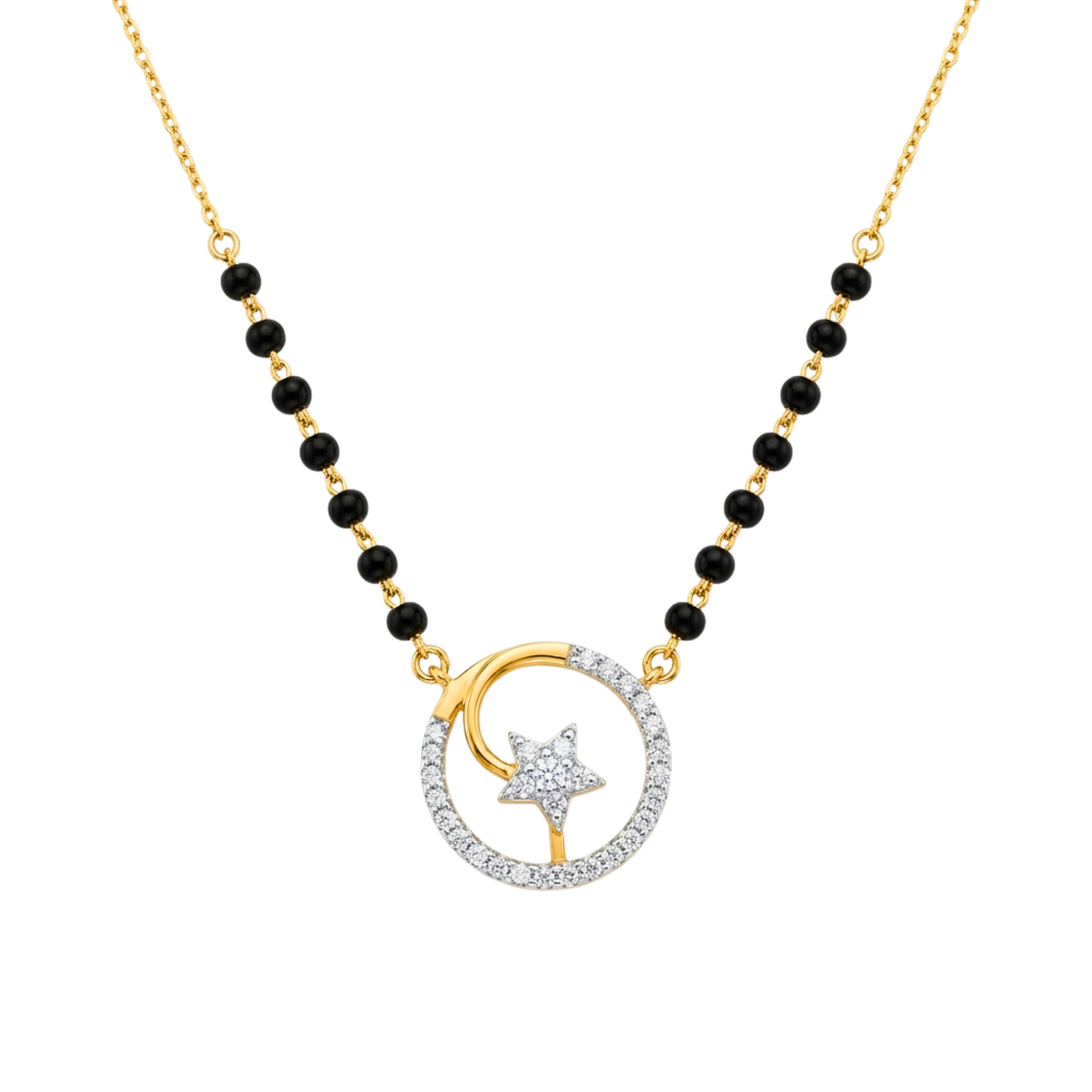 Tavira Star 9KT Diamond Mangalsutra