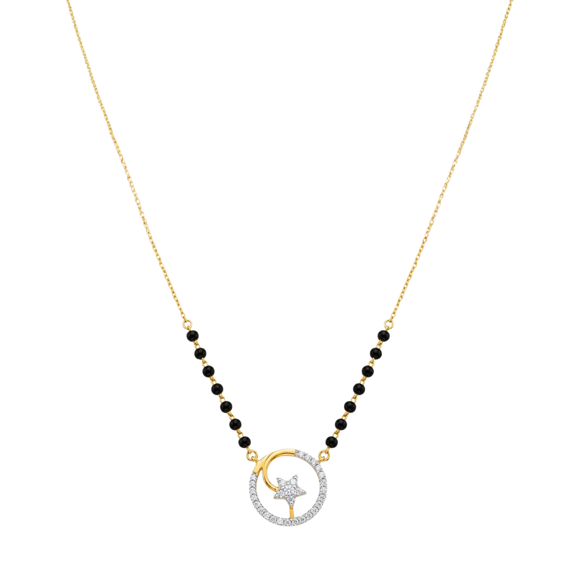 Tavira Star 9KT Diamond Mangalsutra