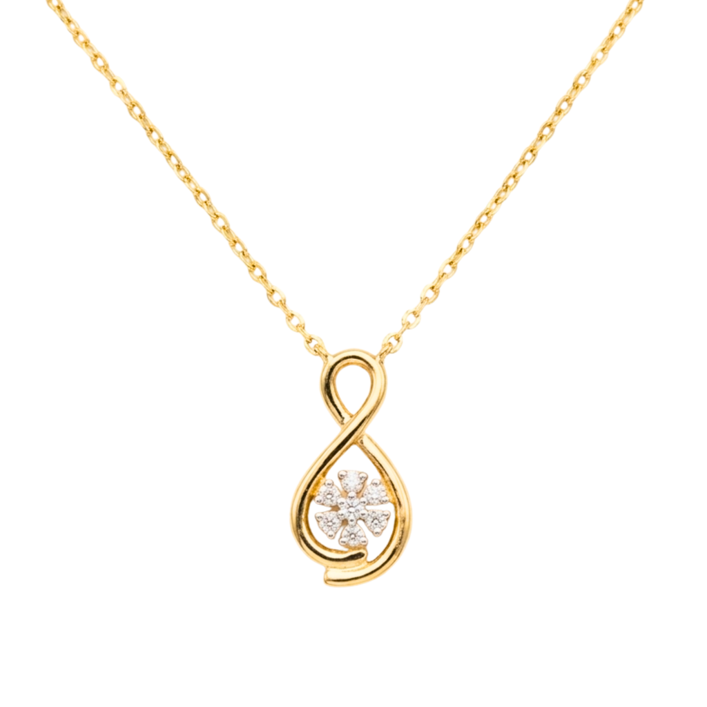 Mirelle Petal 9KT Diamond Pendant Chain