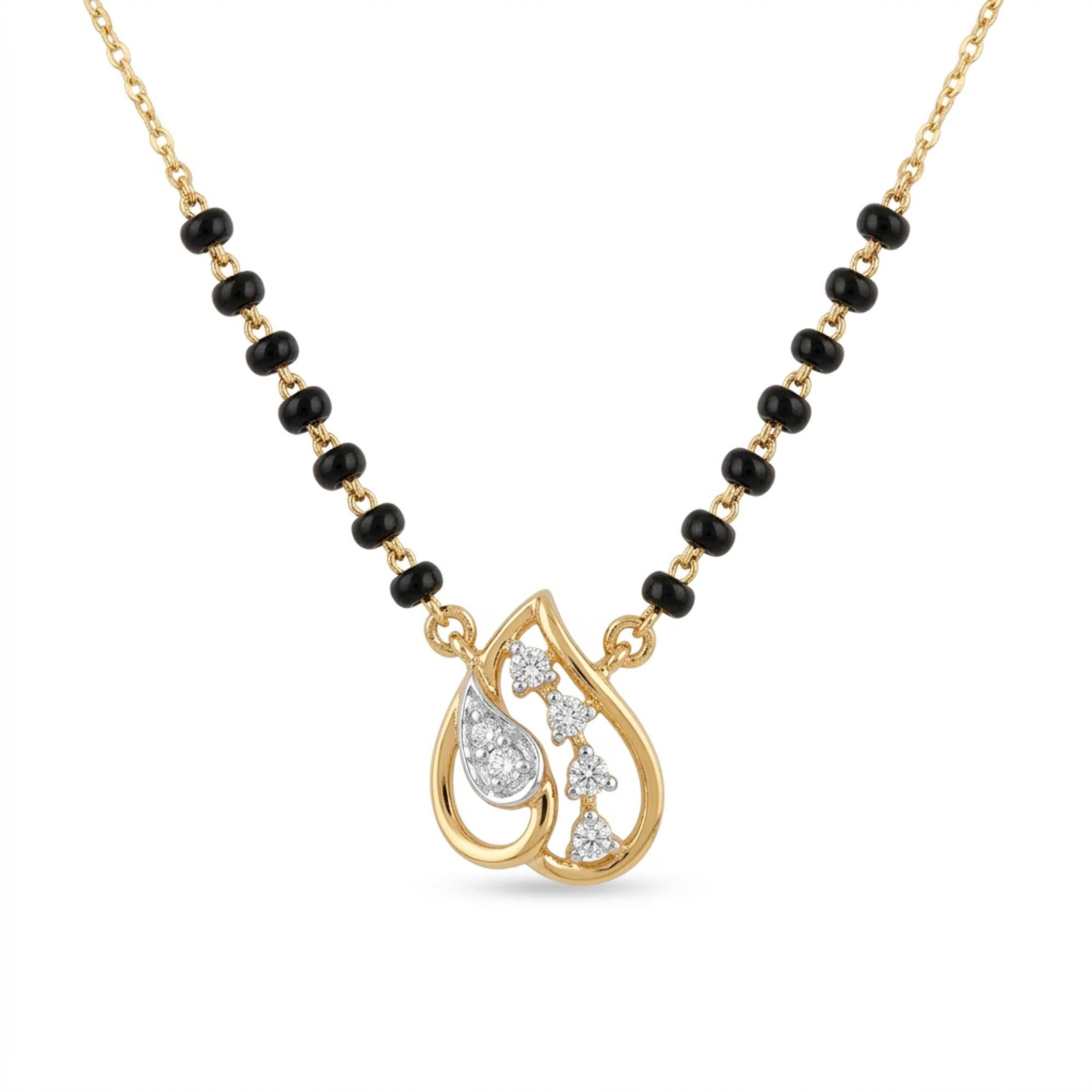 Nyra Leafdrop 9KT Diamond Mangalsutra