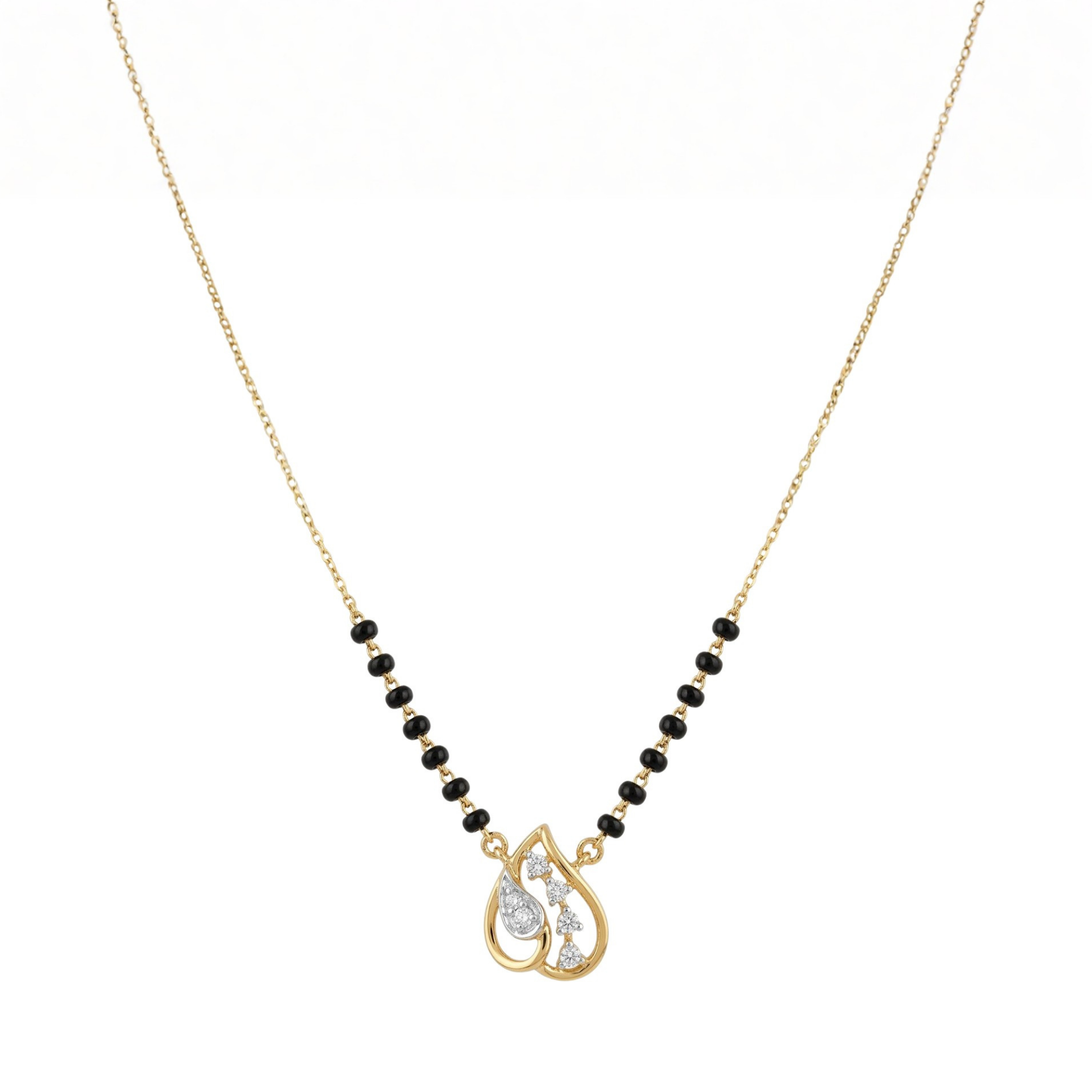 Nyra Leafdrop 9KT Diamond Mangalsutra
